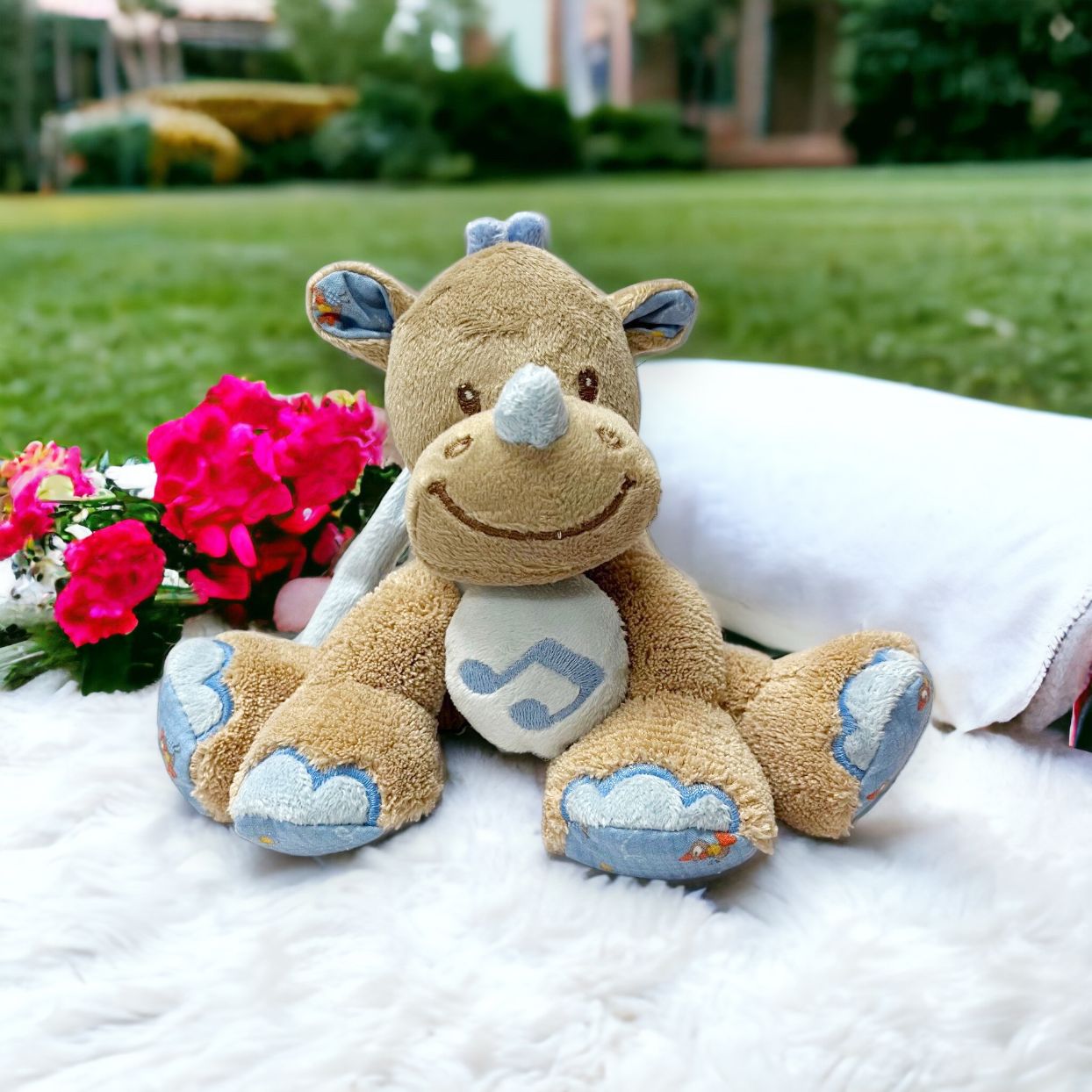Nattou Baby Rhino Pull Musical Stroller Soft Toy Plushie Happi Bebe nattou-baby-rhino-pull-musical-stroller-soft-toy-plushie-happi-bebe