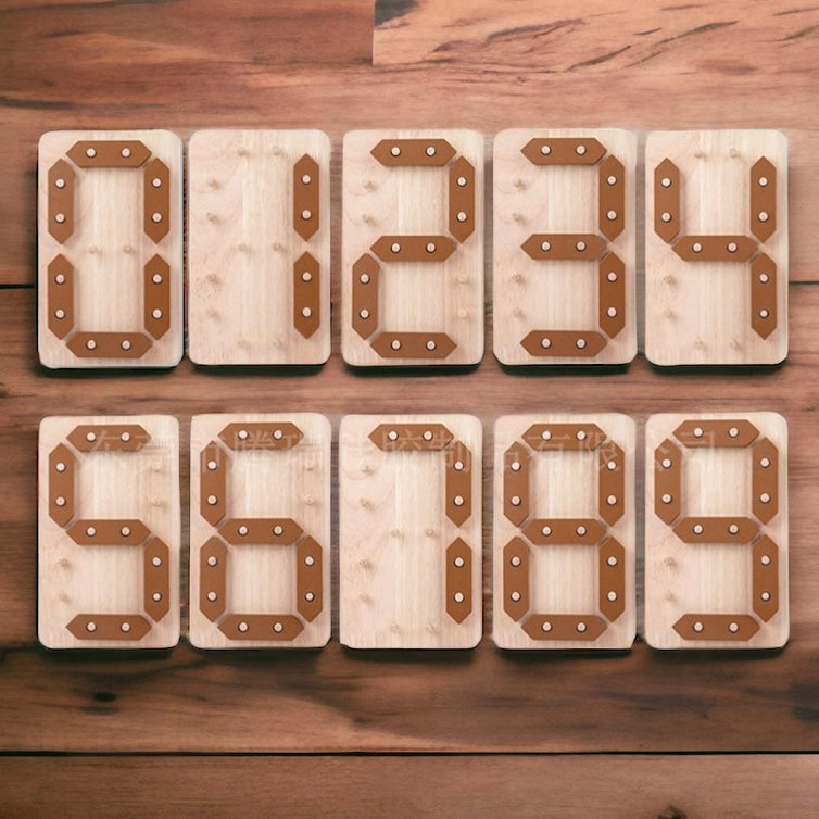 Wooden Number Board. Montessori Math Toy