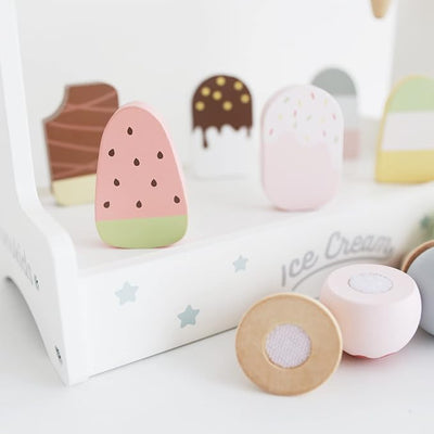 Wooden Ice Cream Ice Pop Pretend Play Kitchen Play Set