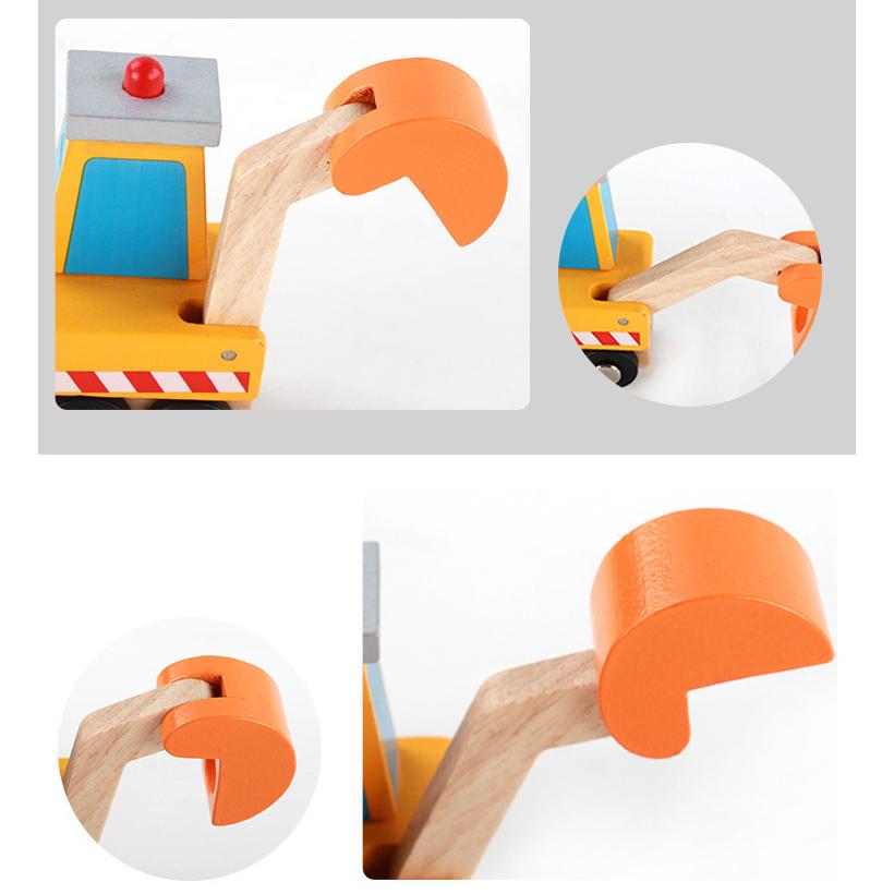 Wooden Transportation trailer, excavator, construction vehicles
