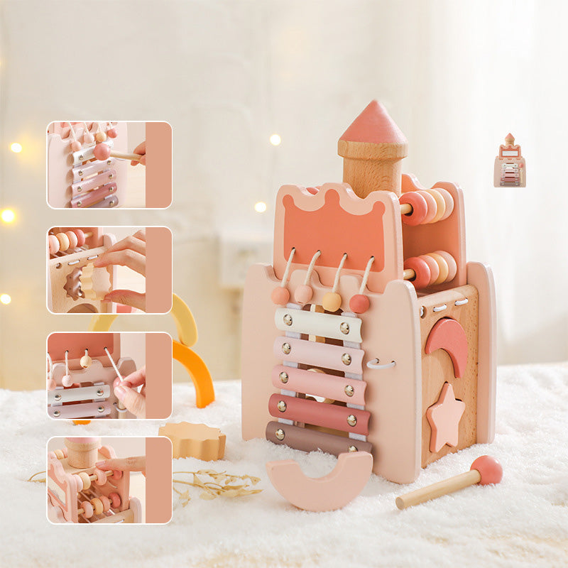 Montessori Inspired Wooden Toy Castle Multi functional