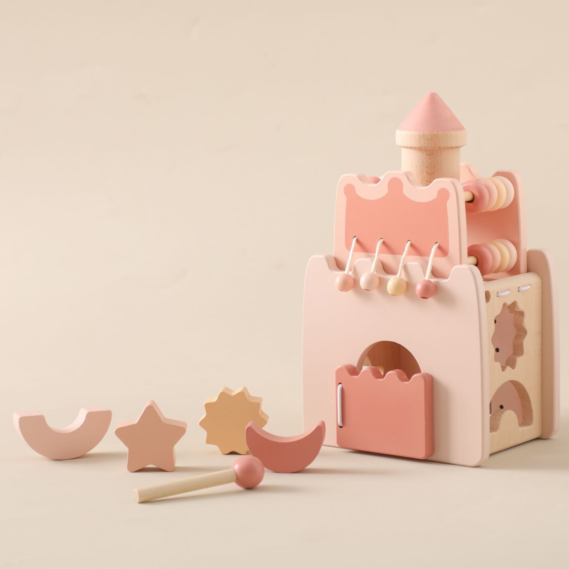 Montessori Inspired Wooden Toy Castle Multi functional