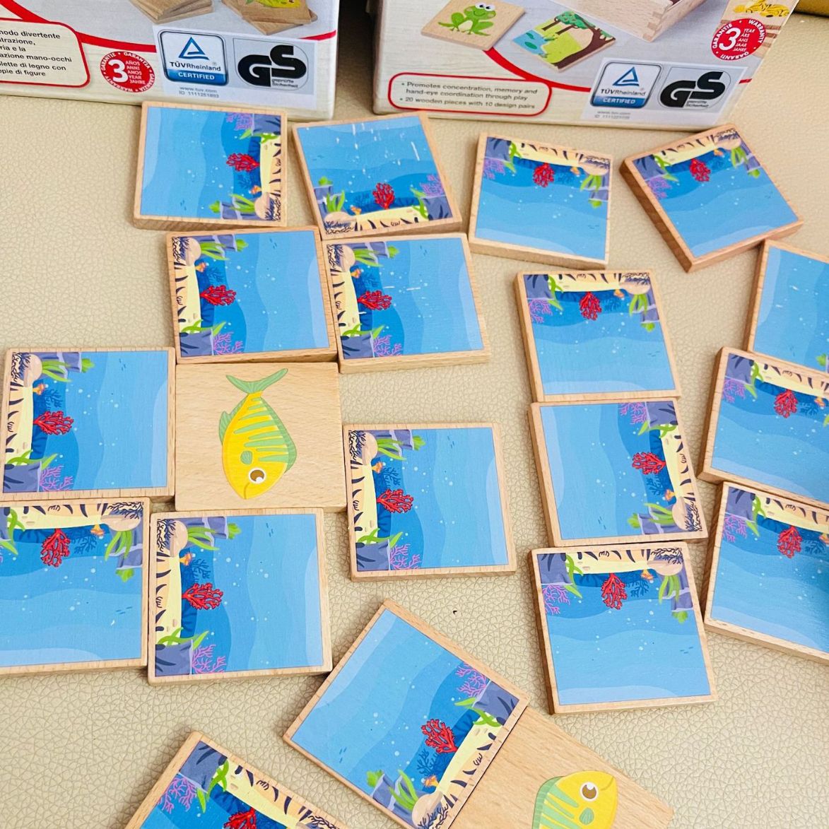 Plative Wooden Sea Animal Matching Game, Early Learning