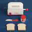 Wooden Red Kitchen Set. Toaster, Coffee Maker and Mixer