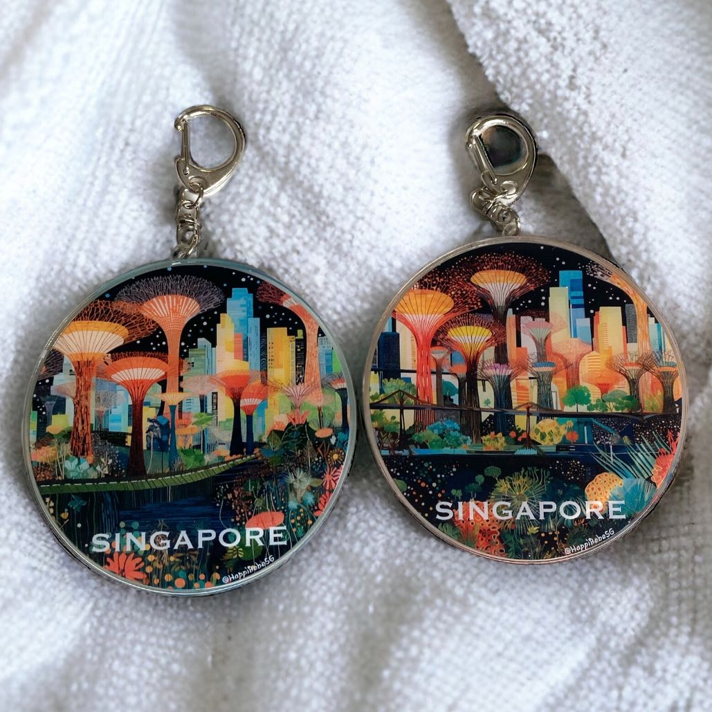 Singapore edition shakable souvenir keychain