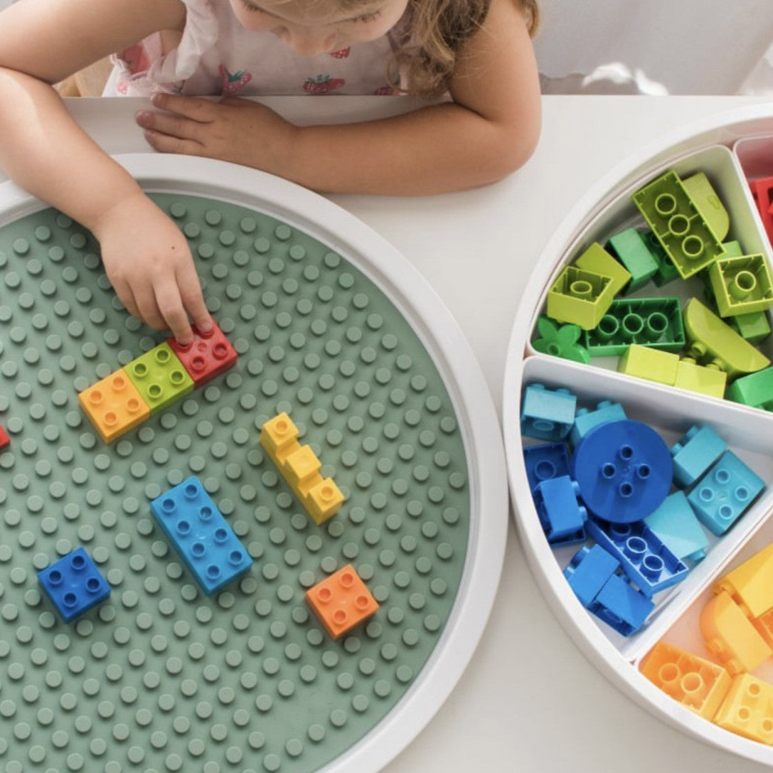 Sensory Tray Lego Food grade Silicone Base Dual Side