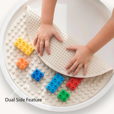 Sensory Tray Lego Food grade Silicone Base Dual Side