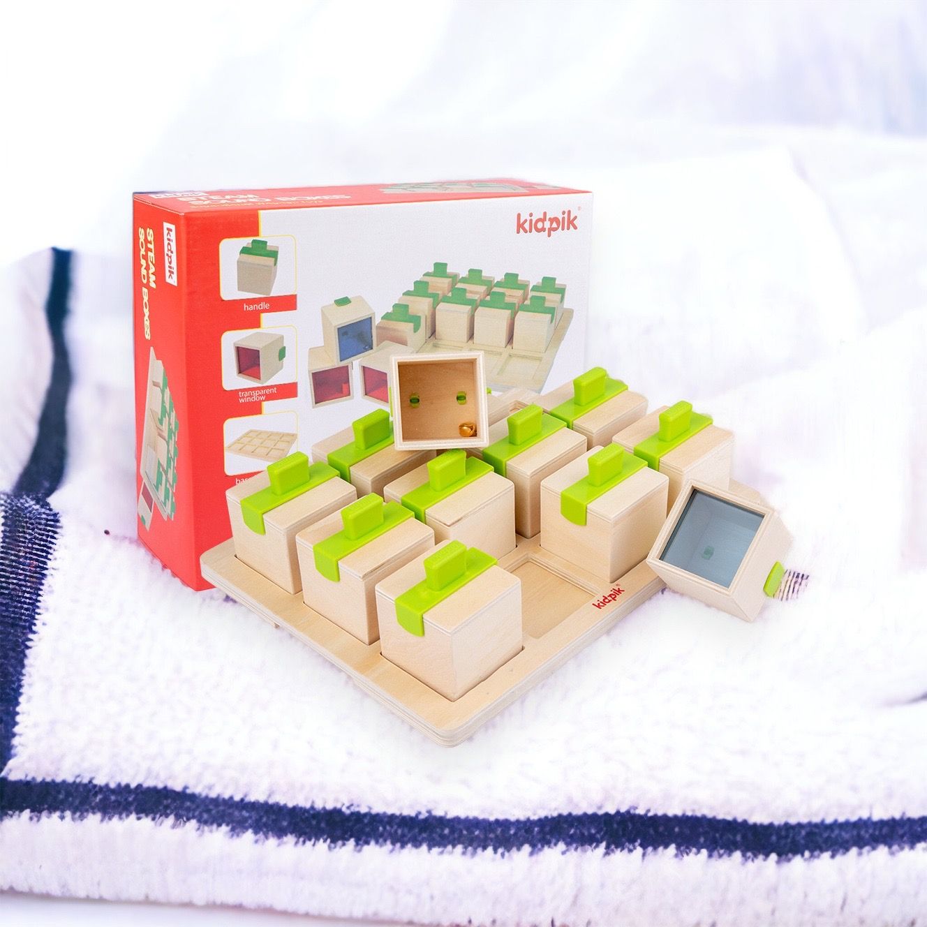 Wooden sound sensory blocks to develop auditory sensitivity