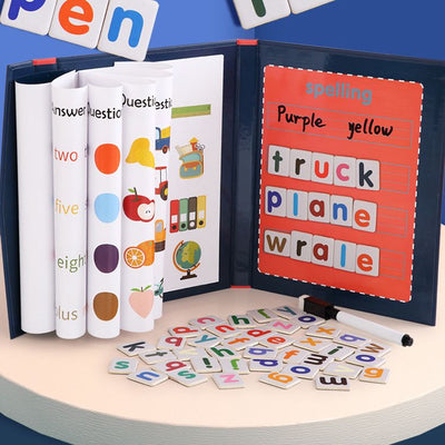 Spelling Educational Game Book with magnets and erasable marker