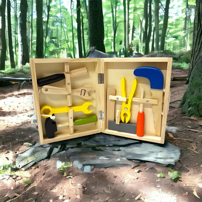 Urban Toys Wooden Tool Box. Toddler Pretend Play Set