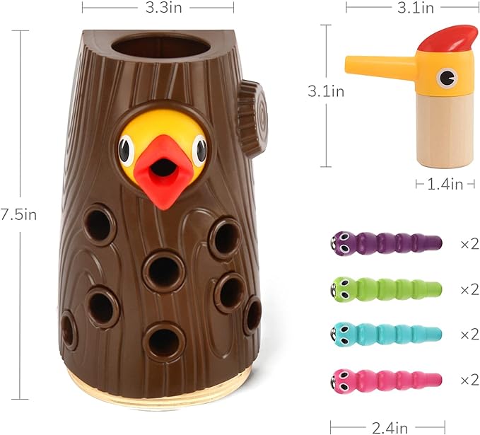 Topbright woodpecker magnetic worm Montessori Inspired Toy