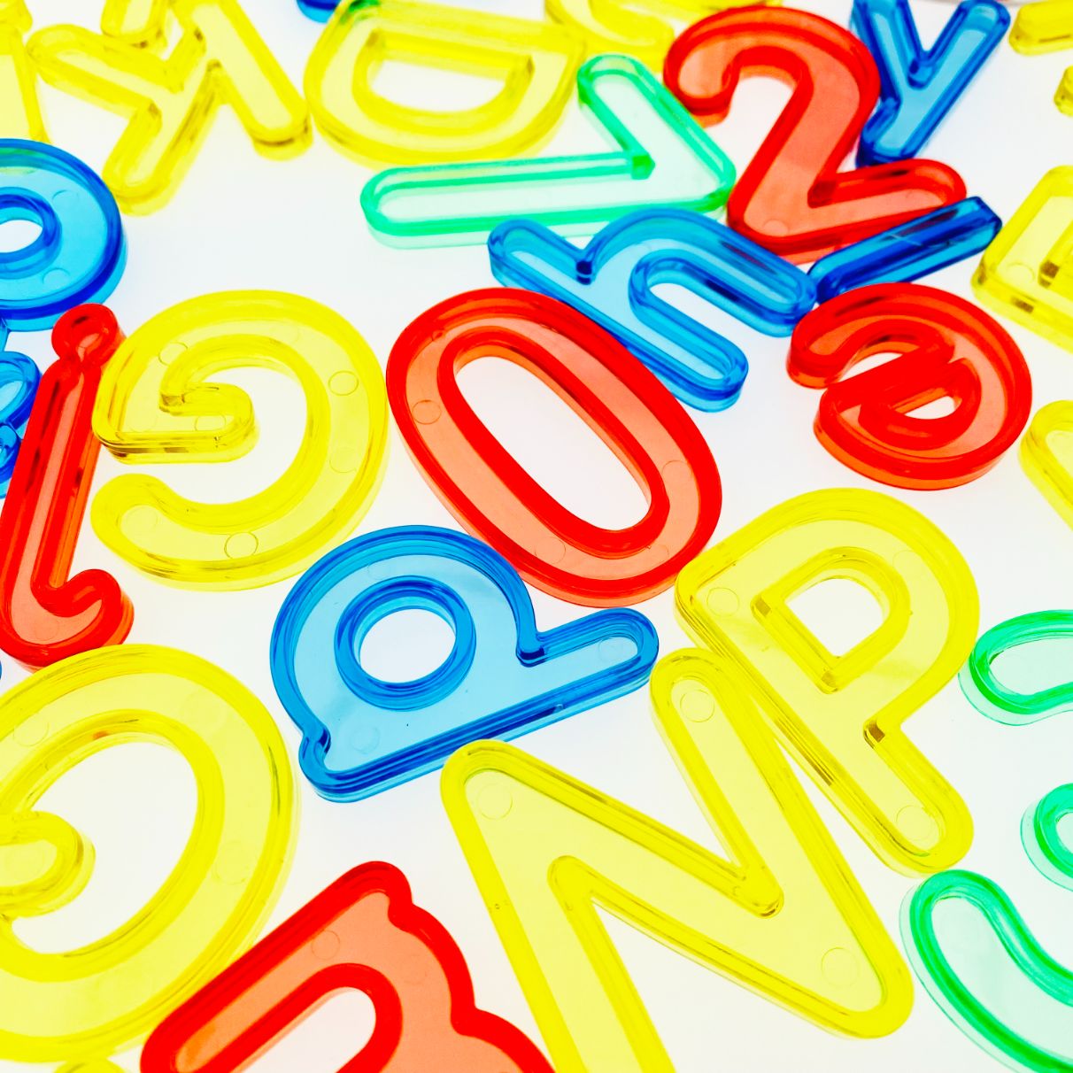 Translucent see through letters and numbers. Early Learning – Happi Bebe