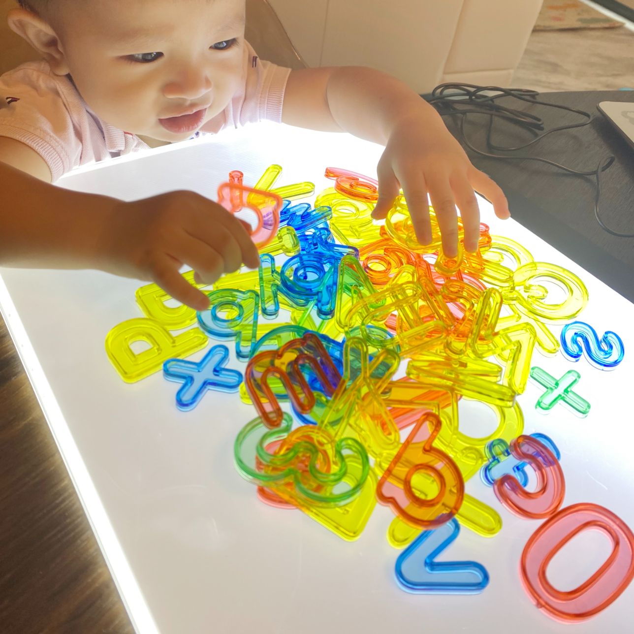 Translucent see through letters and numbers. Early Learning Toy