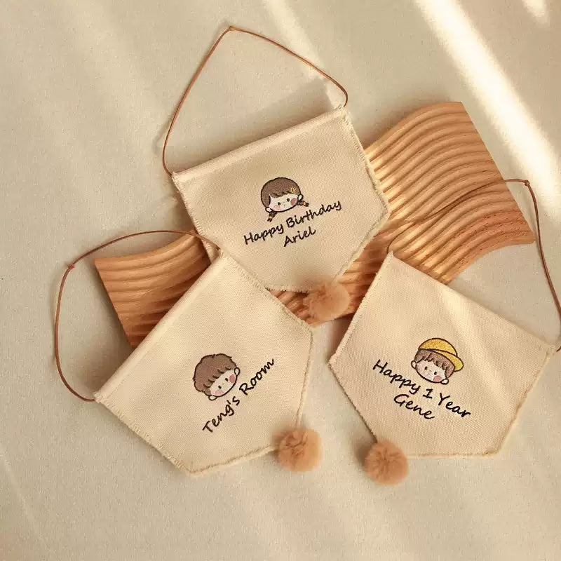 Customised Children Room Decoration Wall Birthday Banner Tapestry