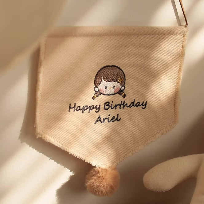 Customised Children Room Decoration Wall Birthday Banner Tapestry