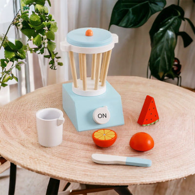 Wooden Blender Pretend Play Set. Wooden Kitchen Food Toy.