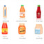 Wooden Kitchen Accessories: Milk, Olive Oil, Beverage, Condiments and Honey Pretend Play Toy Set