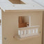 Cream coloured wooden doll house. Pretend Play Toy