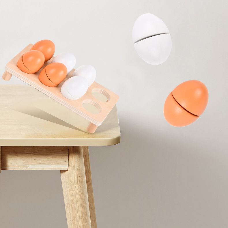 Wooden Chicken and Duck Eggs Pretend Kitchen Play Set