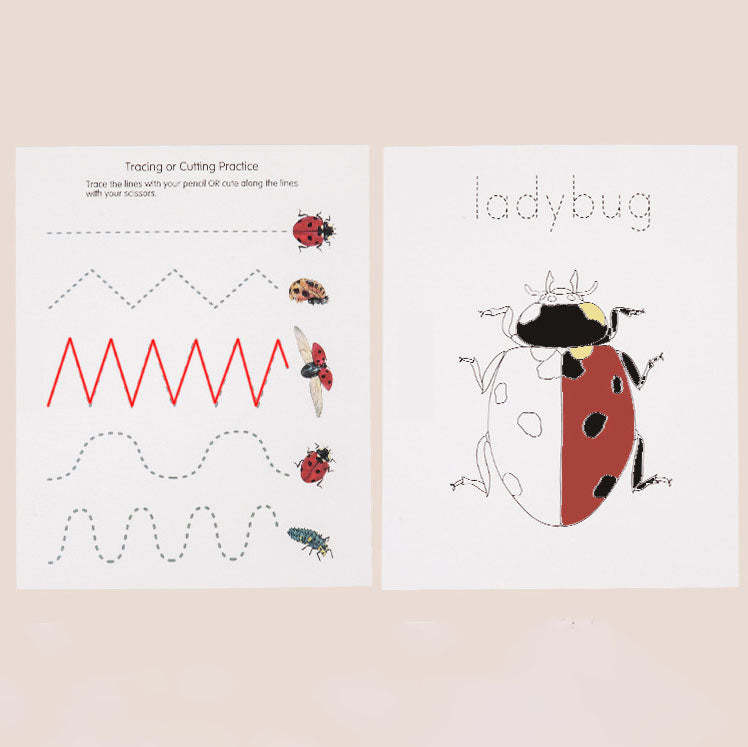 Montessori inspired wooden ladybug educational counting toy