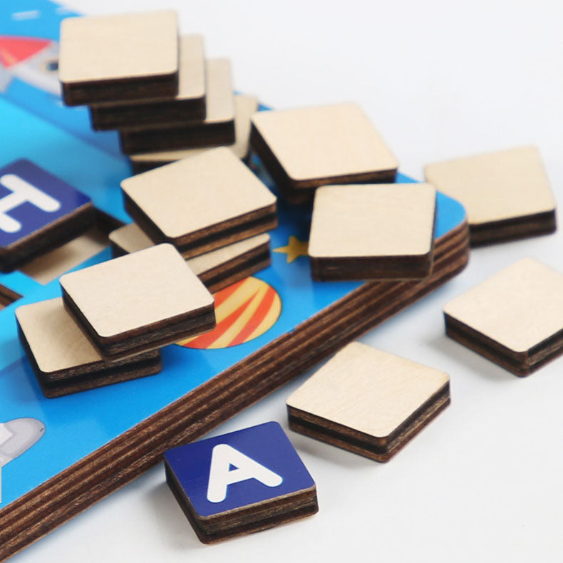 Wooden Laptop Magnetic Alphabet  Keypad Educational Toy Gift