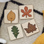 Wooden Knob Leaf Puzzle Montessori Early Learning STEM toy