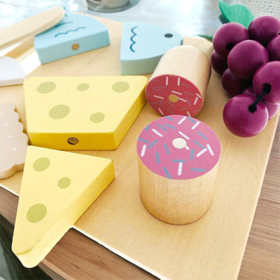 Magnetic Play Food Set. Pretend Play. Wooden Kitchen Toy.