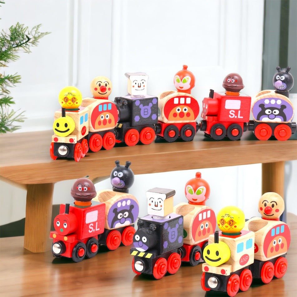 Wooden magnetic train set