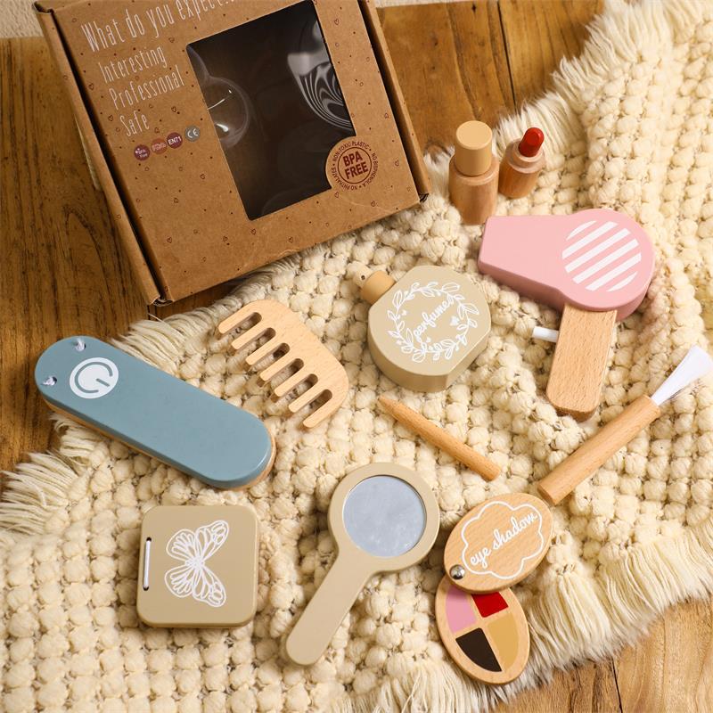 Wooden Make Up Pretend Play Set Perfect Gift Set for Girls