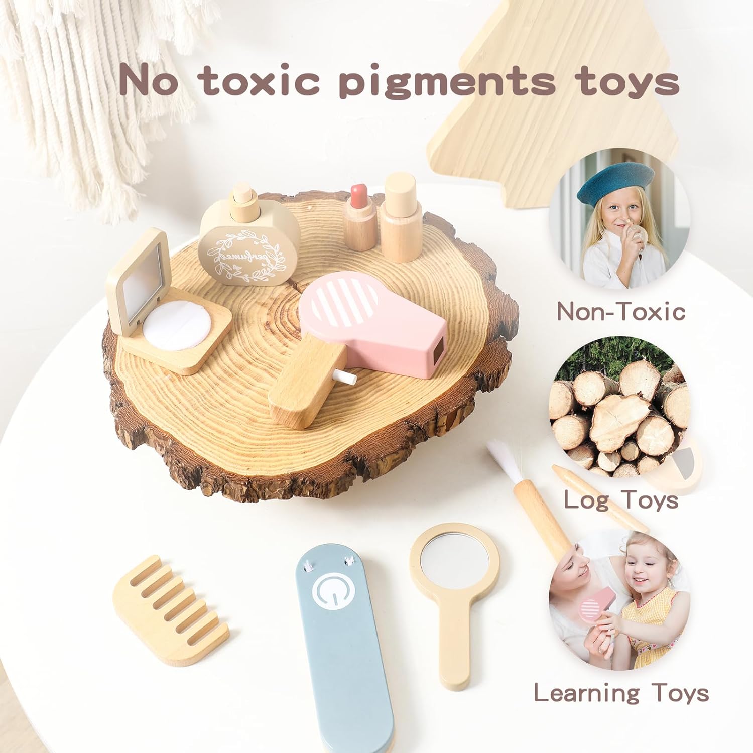 Wooden Make Up Pretend Play Set Perfect Gift Set for Girls