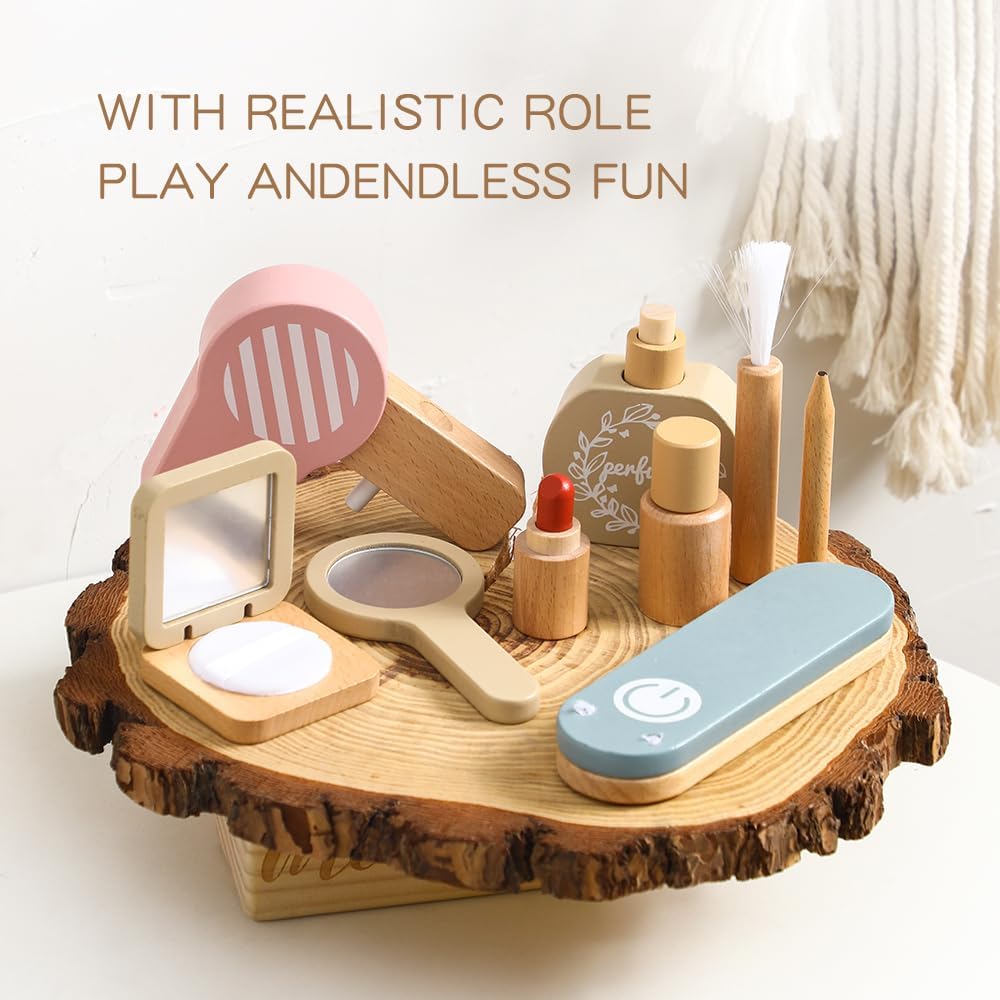 Wooden Make Up Pretend Play Set Perfect Gift Set for Girls