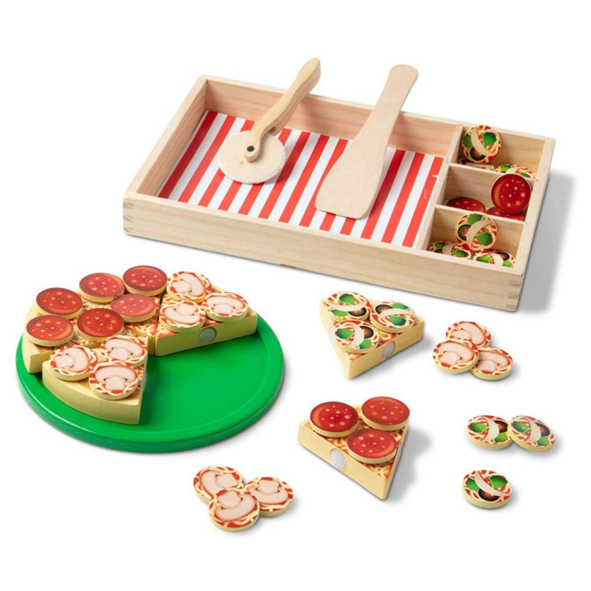 Wooden Pizza Party Play Food Set
