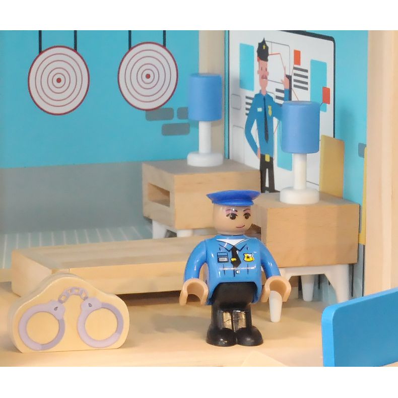 Wooden Police Station, Fire Station Pretend Play Toy