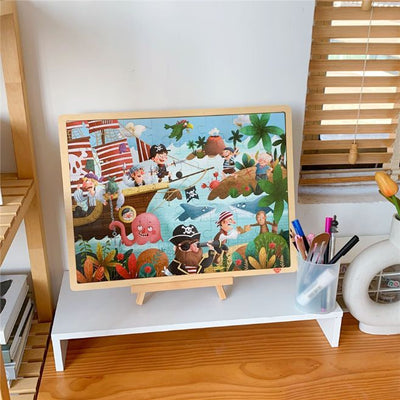 Tooky Toy Wooden Jigsaw Puzzle Pirate or Animal Theme
