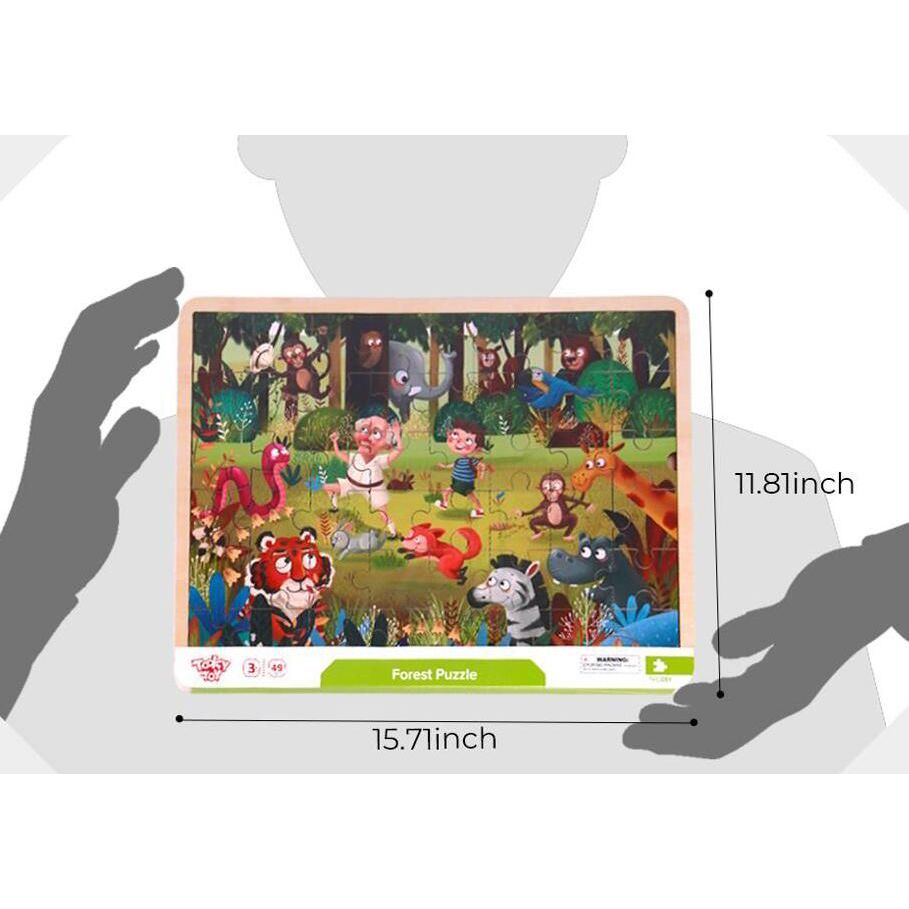 Tooky Toy Wooden Jigsaw Puzzle Pirate or Animal Theme