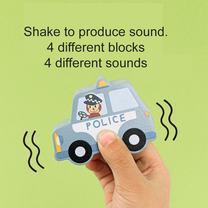 Wooden Traffic Sound Puzzle Toddler Cognitive Development