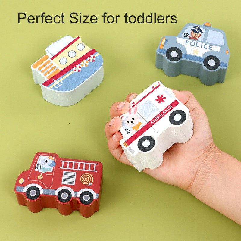Wooden Traffic Sound Puzzle Toddler Cognitive Development