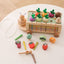 Montessori inspired wooden multi activity farm cart