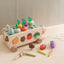 Montessori inspired wooden multi activity farm cart