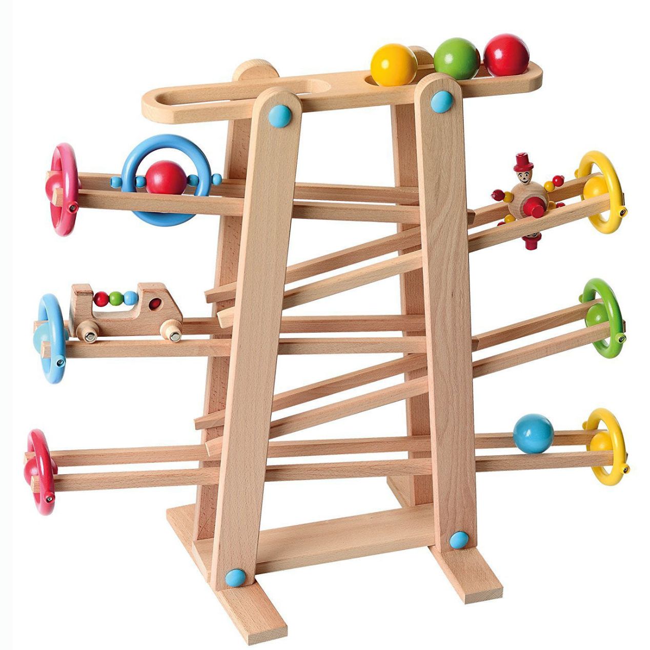 Wooden Toy Ramp, Glider, Ball Drop, Car Track