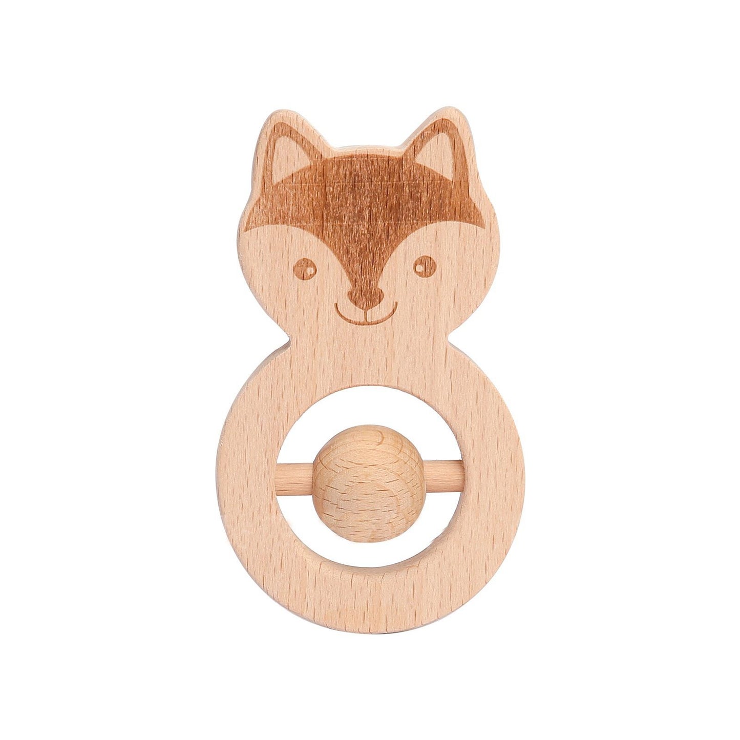 Wooden Fox, Koala Round Rattle, Teether Perfect baby gift