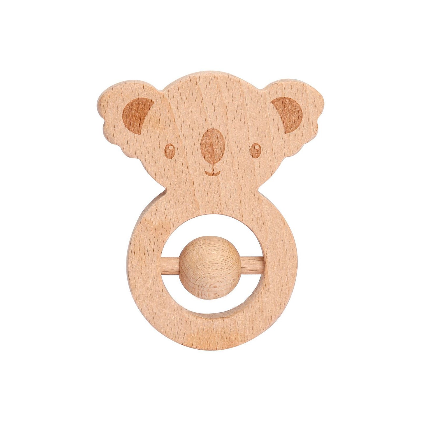 Wooden Fox, Koala Round Rattle, Teether Perfect baby gift