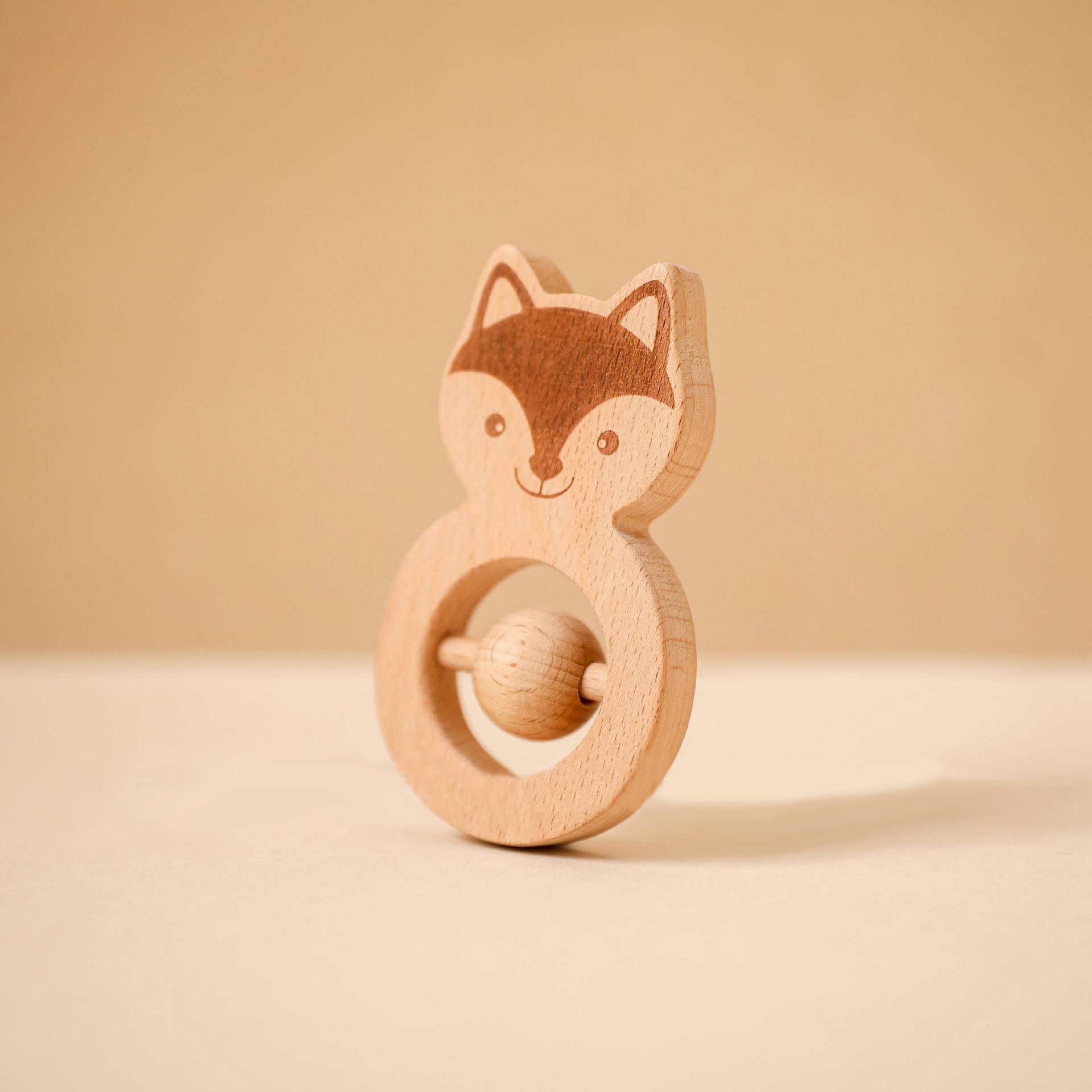 Wooden Fox, Koala Round Rattle, Teether Perfect baby gift