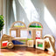 Wooden sensory blocks with liquid, sand with shells or beads