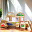 Wooden sensory blocks with liquid, sand with shells or beads