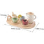 Wooden pretend/ real play afternoon tea set with food grade silicone jug and cup