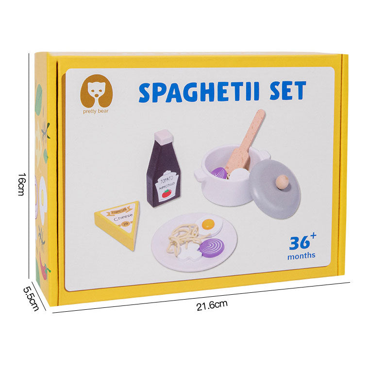 Wooden Spaghetti Play Food Pretend Play Kitchen Toy