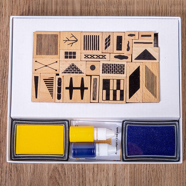 Wooden Stamping Kit Build your own villa town city Stampville