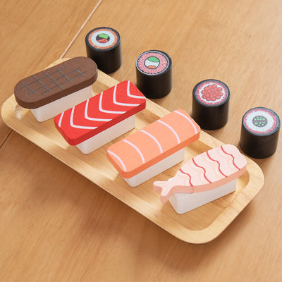 Wooden Sushi Set. Kitchen Food Toy. Pretend Play