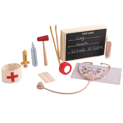 Wooden Doctor's Kit Pretend Play Children Toy